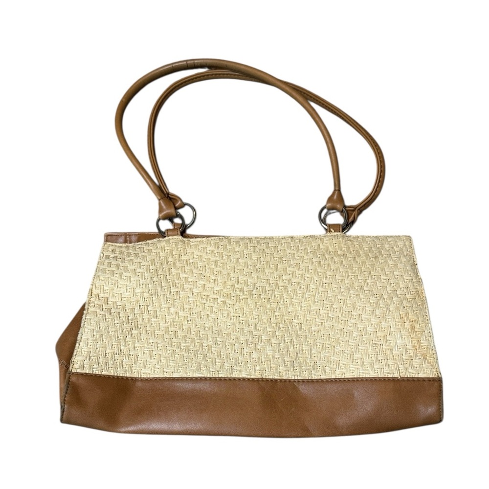 SAG HARBOR Tan and Cream Large Gorgeous Spring Shoulder Bag